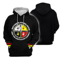Premium hoodie featuring symbolic Native American handprint design.