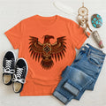 Bright orange T-shirt with Native American Thunderbird artwork