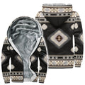Southwestern geometric lightweight hooded jacket. Diamond & stripe pattern.