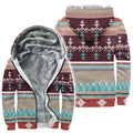 Luxurious Southwestern Native American velvet hoodie featuring vibrant geometric tribal patterns, perfect for casual and cozy wear with a bold, unique style.