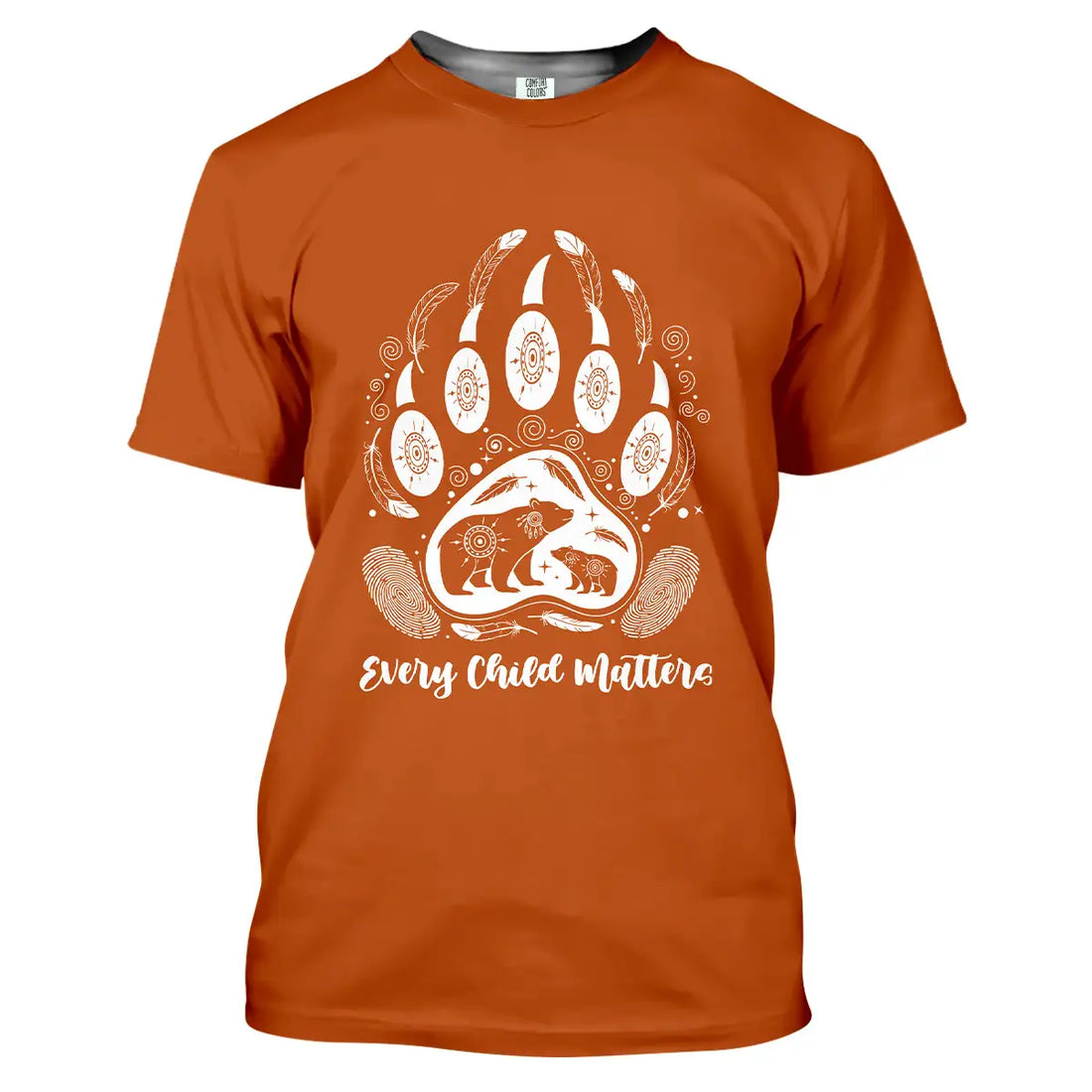 "Every Child Matters" Native American T-Shirt  Tribal Bear Paw Design Gift