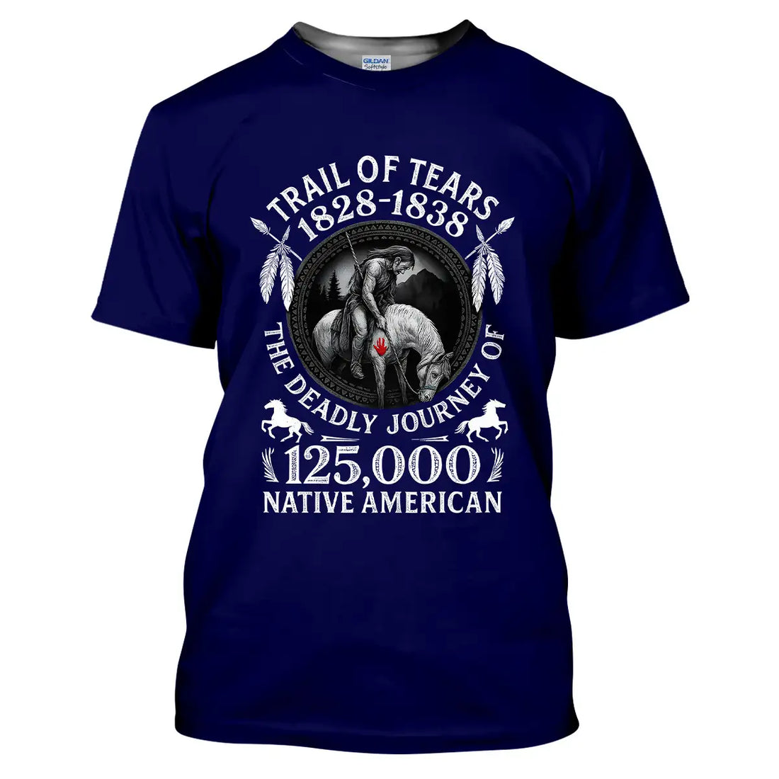 “Trail of Tears 1828 to 1838”, Unisex T Shirt, Memorial Rider