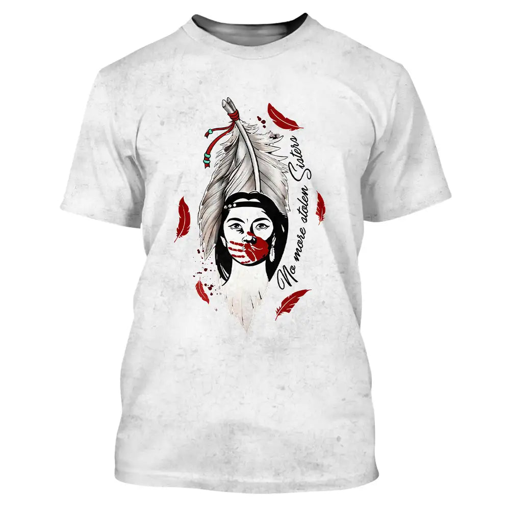 Native American Warrior No More Stolen Sisters T-Shirt, For Social Justice Awareness