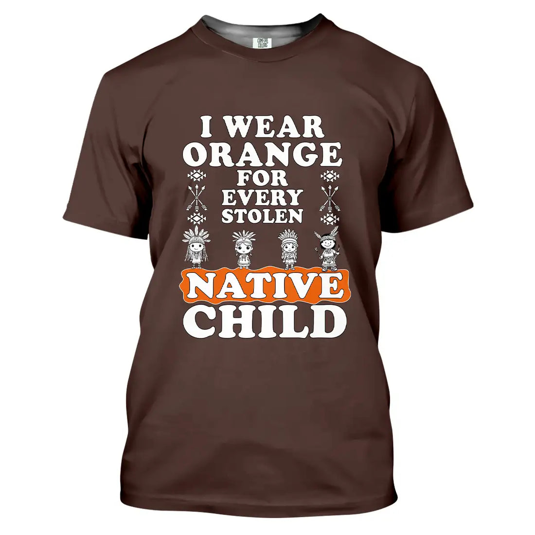 Native American I Wear Orange For Every Stolen Native Child T-Shirt, Lettering Art, Orange Shirt Day
