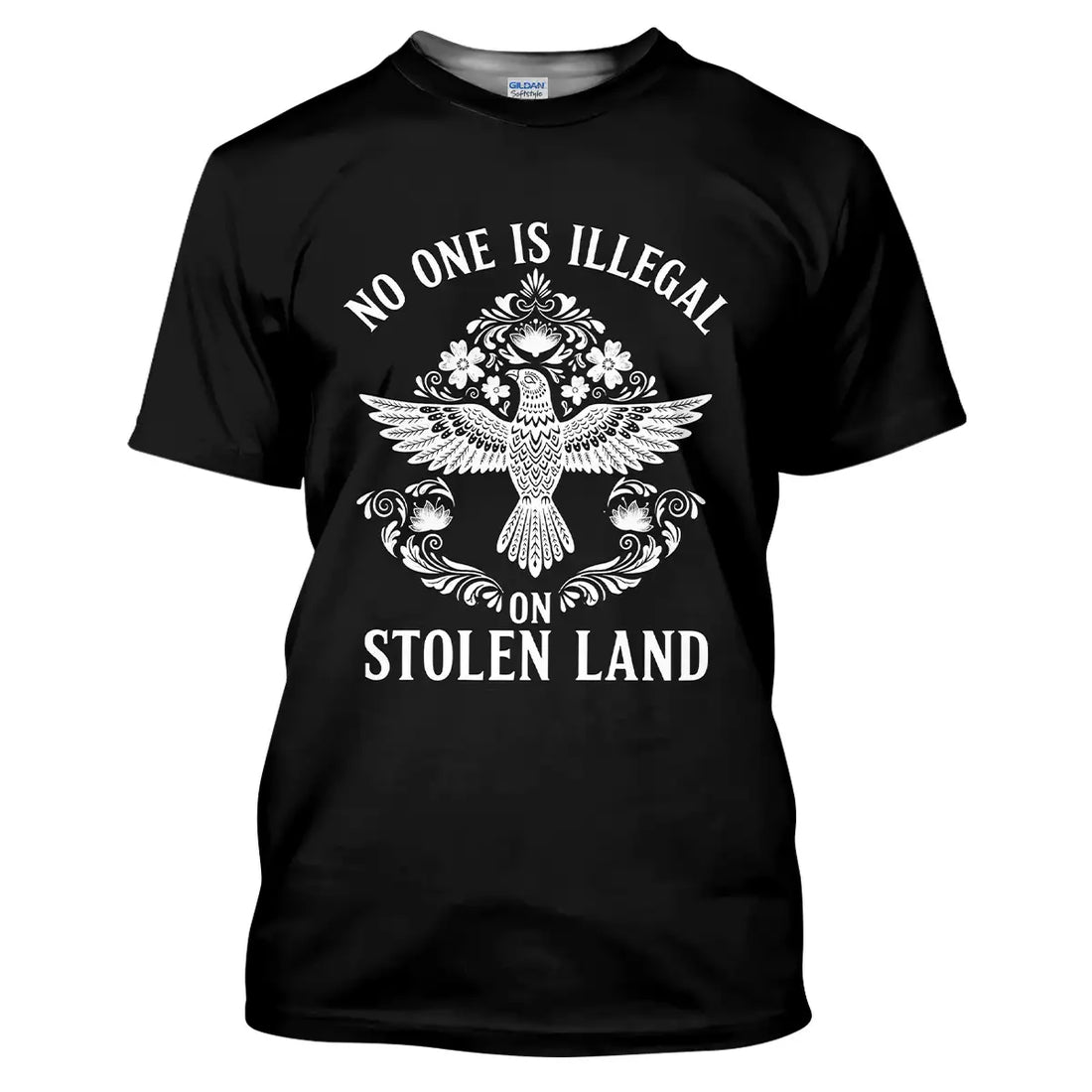 No One Is Illegal On Stolen Land Tee, Tribal Eagle Native Heritage and Justice Shirt