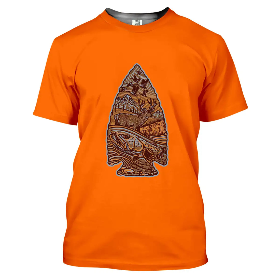 Arrowhead Landscape, Unisex T Shirt, Elk, Trout