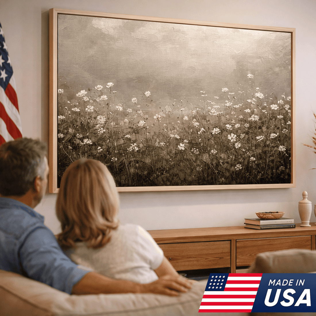 Quiet Bloom Minimal Floral Canvas – Soft Botanical Stillness