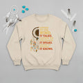 A desert sand sweatshirt featuring Native America inspirational quote and dreamcatcher graphic.