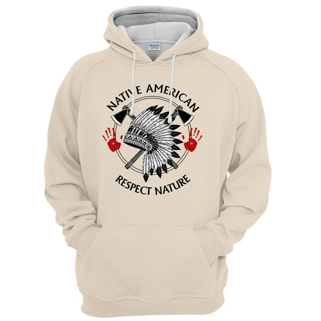 Tribal Native American Hoodie, "Respect Nature" Sweatshirt And Hoodie