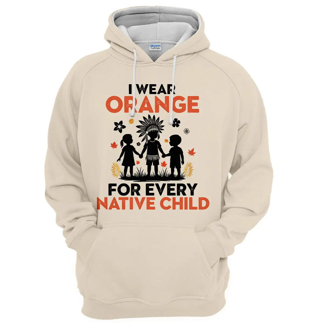 Native America "I Wear Orange For Every Native Child" Hoodie , Awareness Pullover