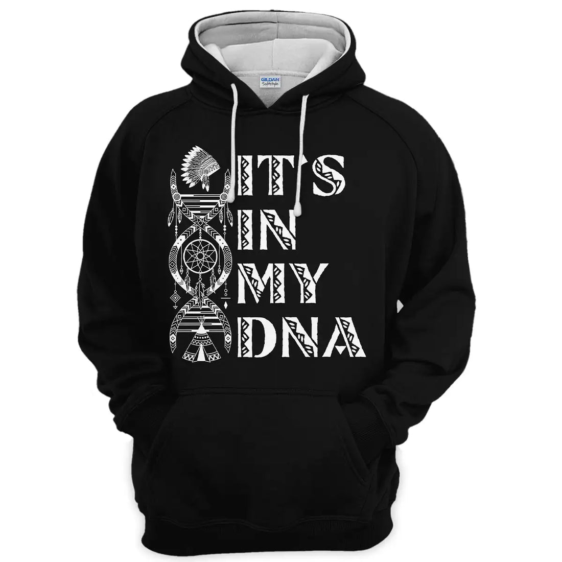 Native American Hoodie "It’s In My DNA" Tribal Dreamcatcher Jacket