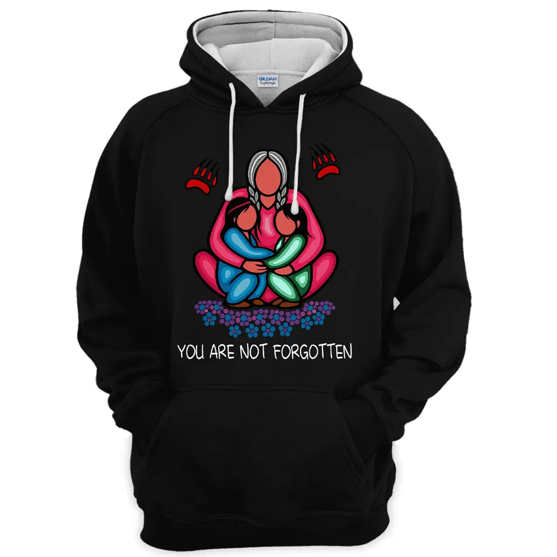 Native American “You Are Not Forgotten” Hoodie, Family Embrace Art for Awareness Sweatshirt