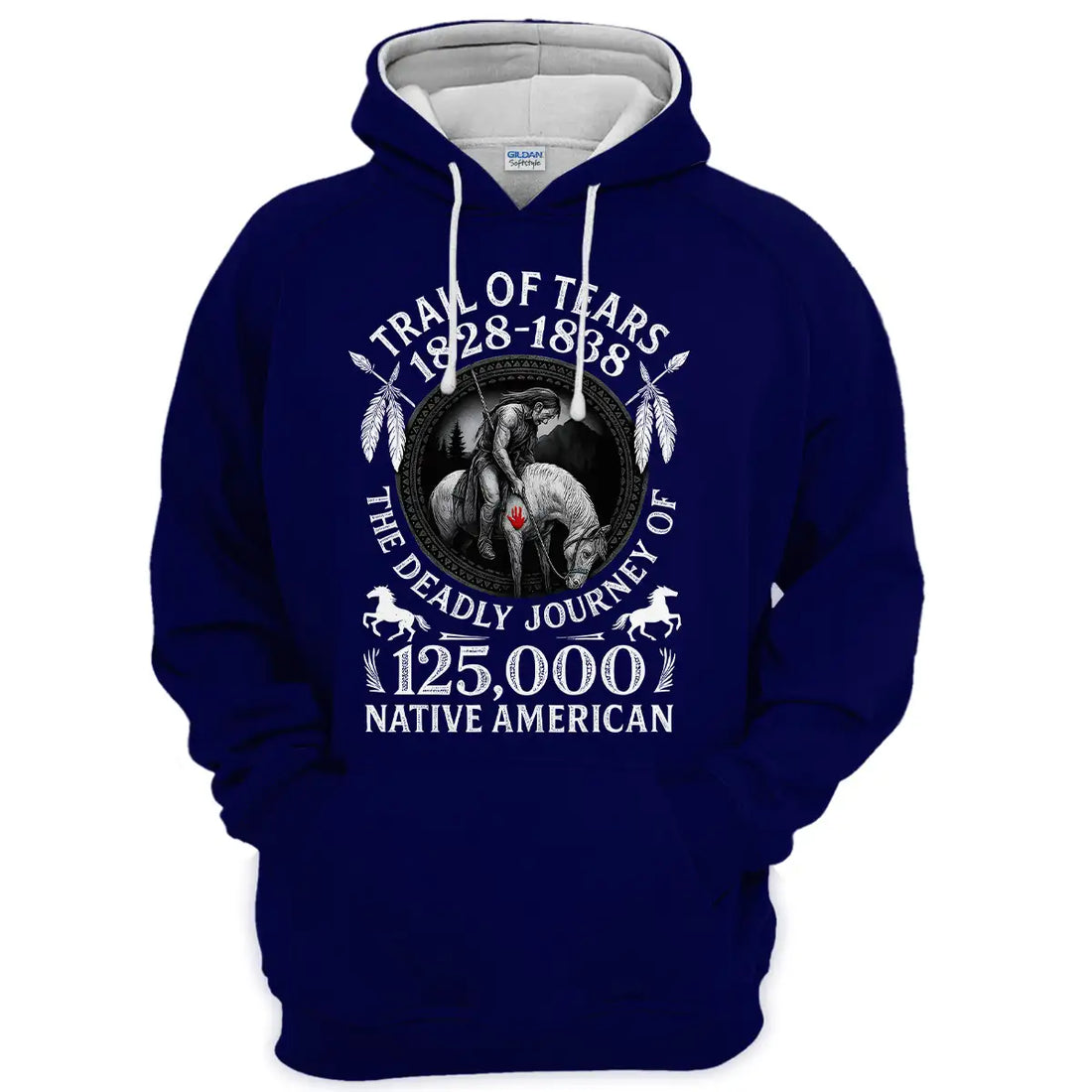 “Trail of Tears 1828 to 1838”, Unisex Hoodie, Memorial Rider