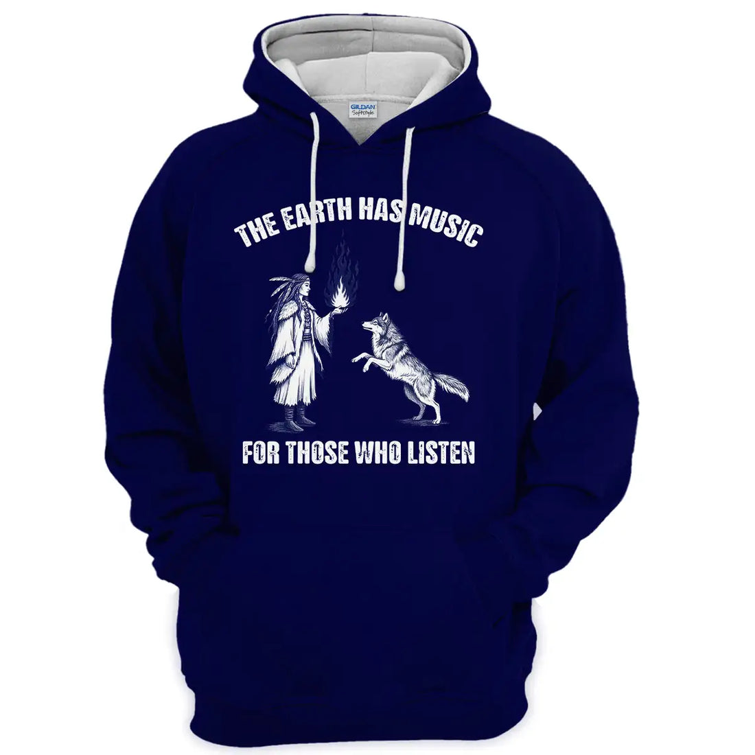 Wolf Spirit "The Earth Has Music For Those Who Listen" Hoodie