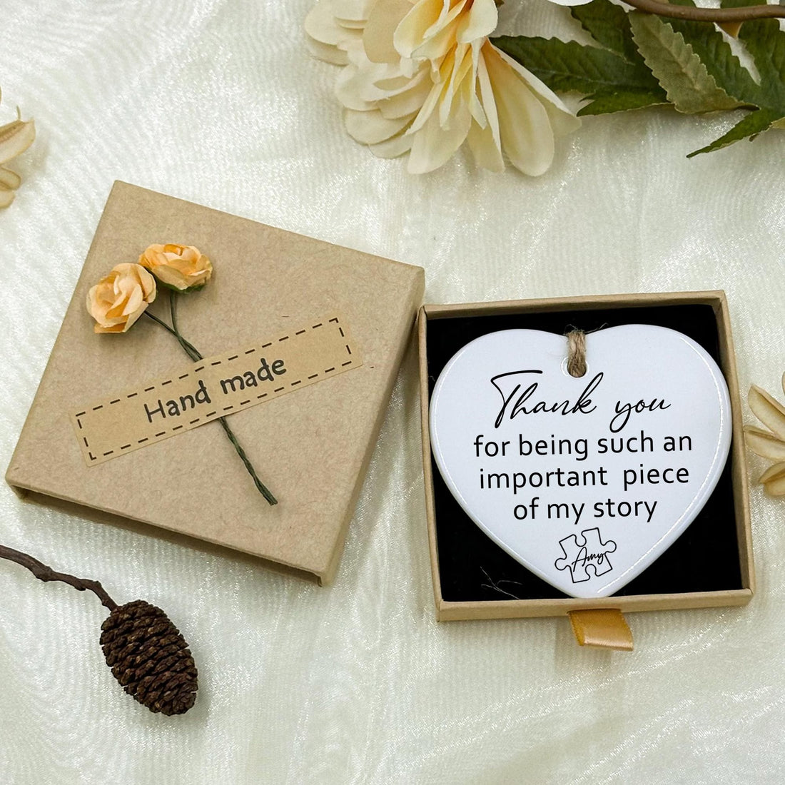 Personalised Thank You Gift, Thank You for Being Such an Important Piece of My Story, Present for Mentor, Appreciation Gift, Teacher Gift