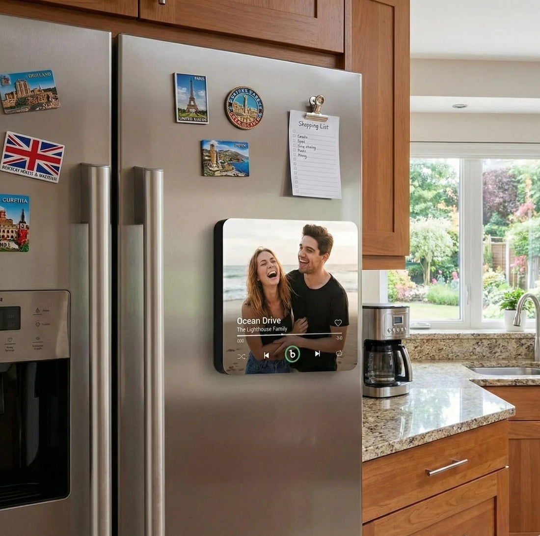 Fridgebeats 4.0 Custom Music Photo Fridge Magnet, Play Music Without Phone, Personalized Valentine Gift, Unique Song Magnet for Her
