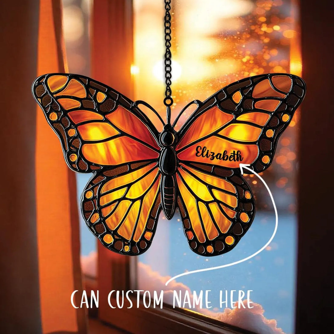 Monarch Butterfly Acrylic Ornament Window Hangings Autumn Gift Butterfly Memorial Gift Christmas Gifts Butterfly Ornament Fall Decor