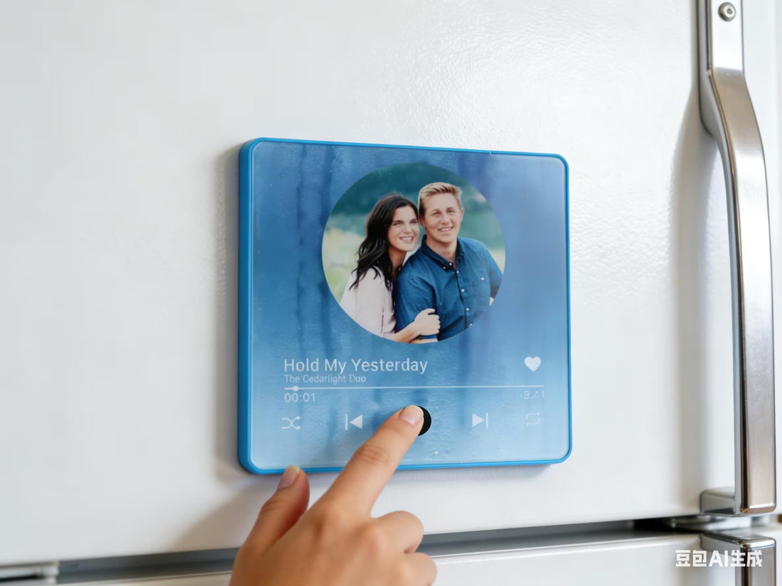 Personalized Music Gift Fridge Magnet,valentines Day Gift,photo Magnets,music Box Play Song Gift,photo Magnet