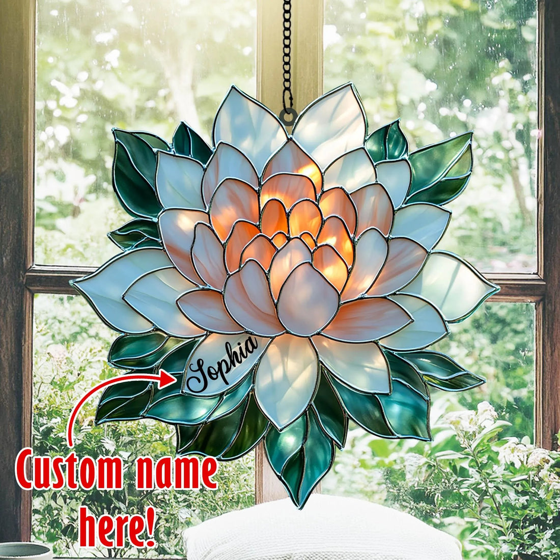 Personalize Chrysanthemum Acrylic Ornament Purple Chrysanthemum November Birth Flower Gift Xmas Gift Yellow Daisies Decor