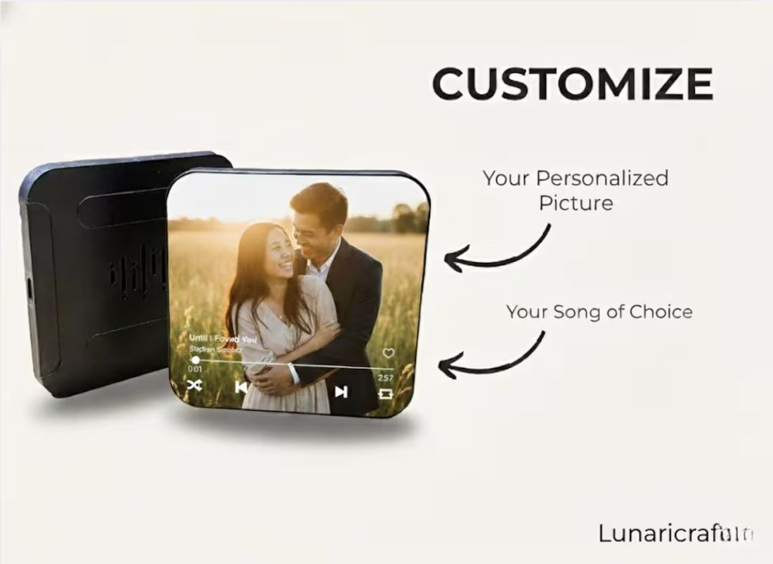 Custom Music Magnet Fridge Magnet - Personalized Music Gifts Photo Album Magnets With Your Text - Valentines Gift Christmas Gifts for Family