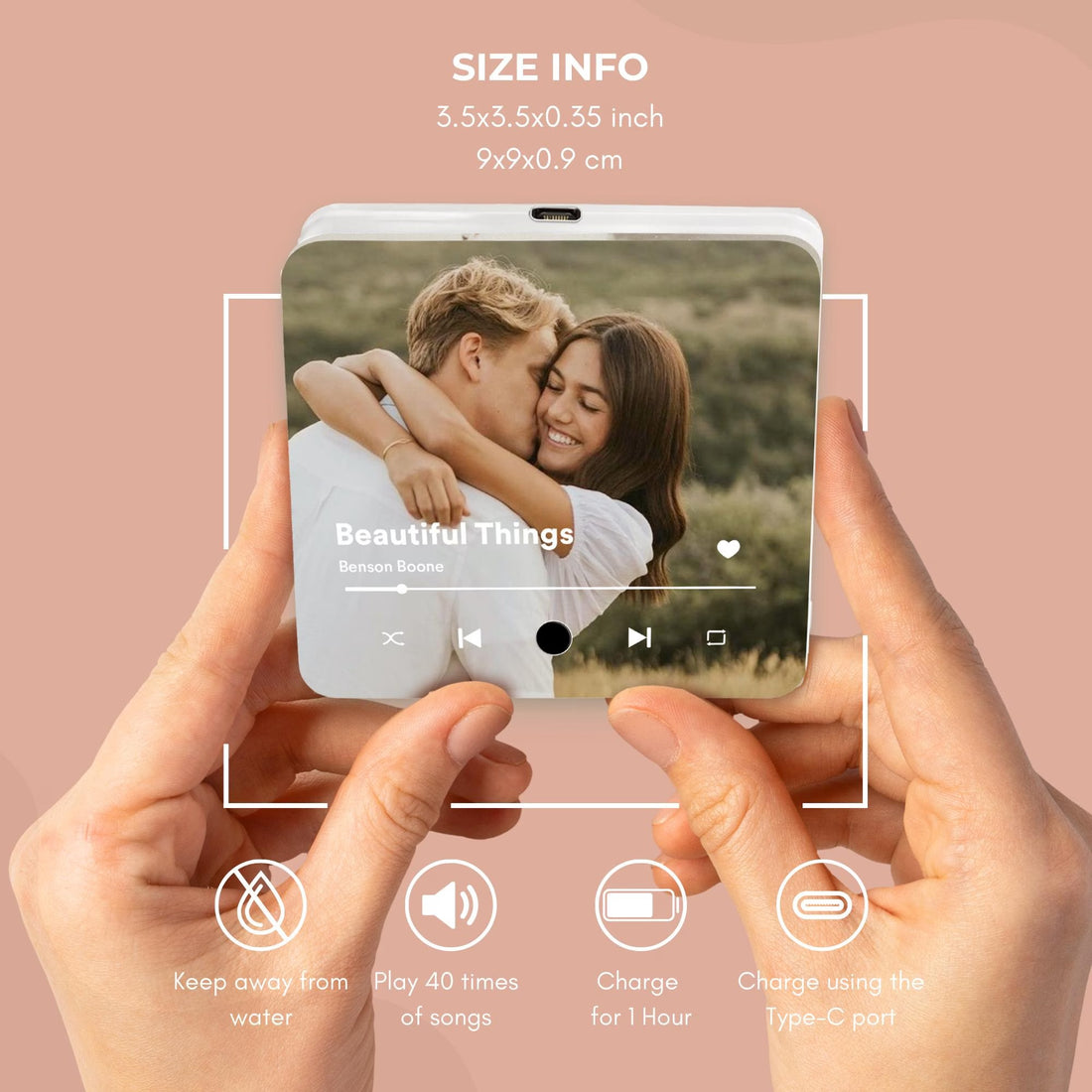 Custom Photo Song Magnet Christmas Gifts - Valentines Gifts Personalized Music Fridge Magnet