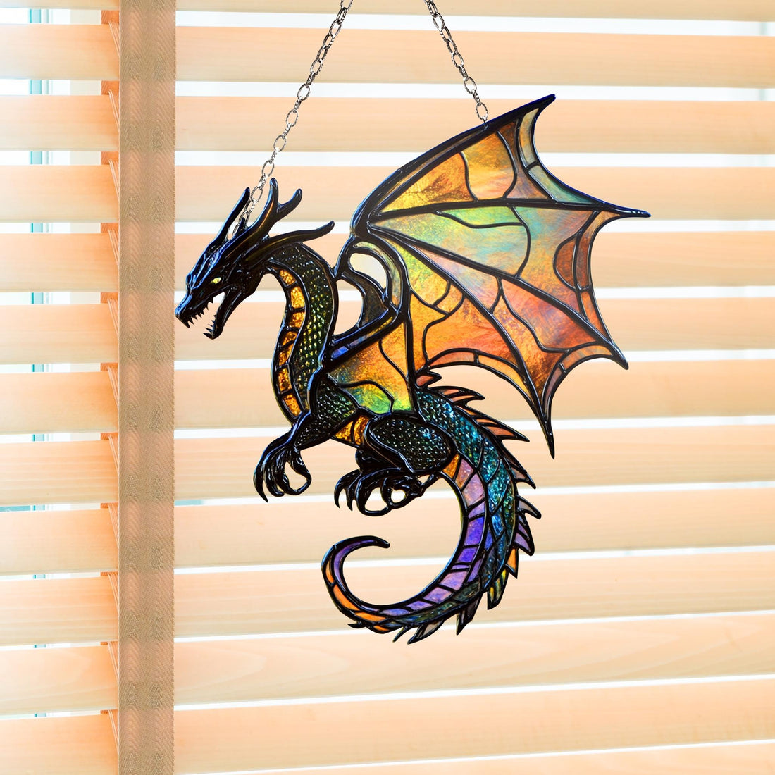 Dragon Acrylic Ornament Mystery Dragon Window Hanging Halloween Home Decor Christmas Decor Gift Fantasy Dragon Fall Season Christmas Gift