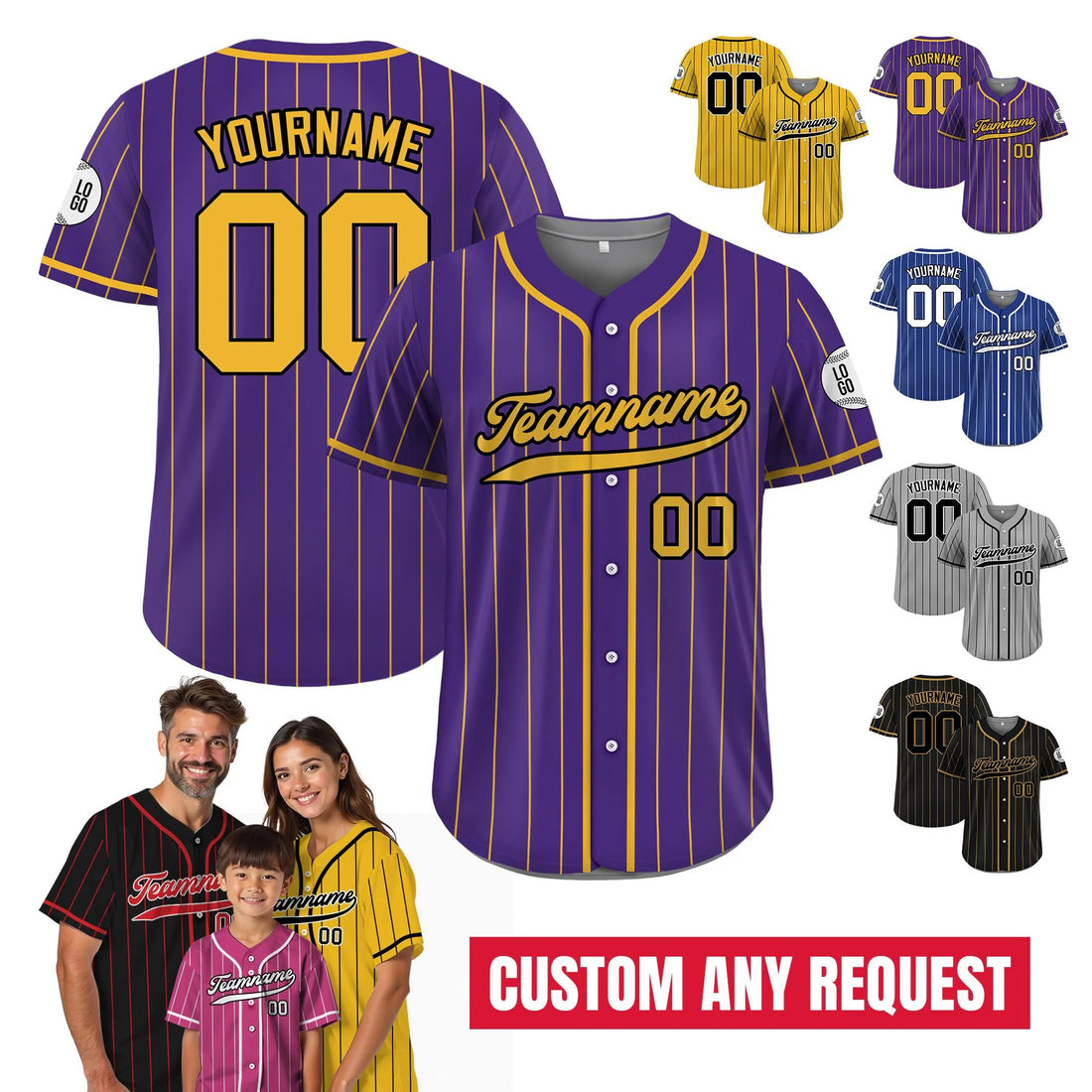 Personalized Baseball Hawaii Shirt, Custom Name Number Team Jersey Hawaiian Shirt, Pinstripe Sports Aloha Shirt