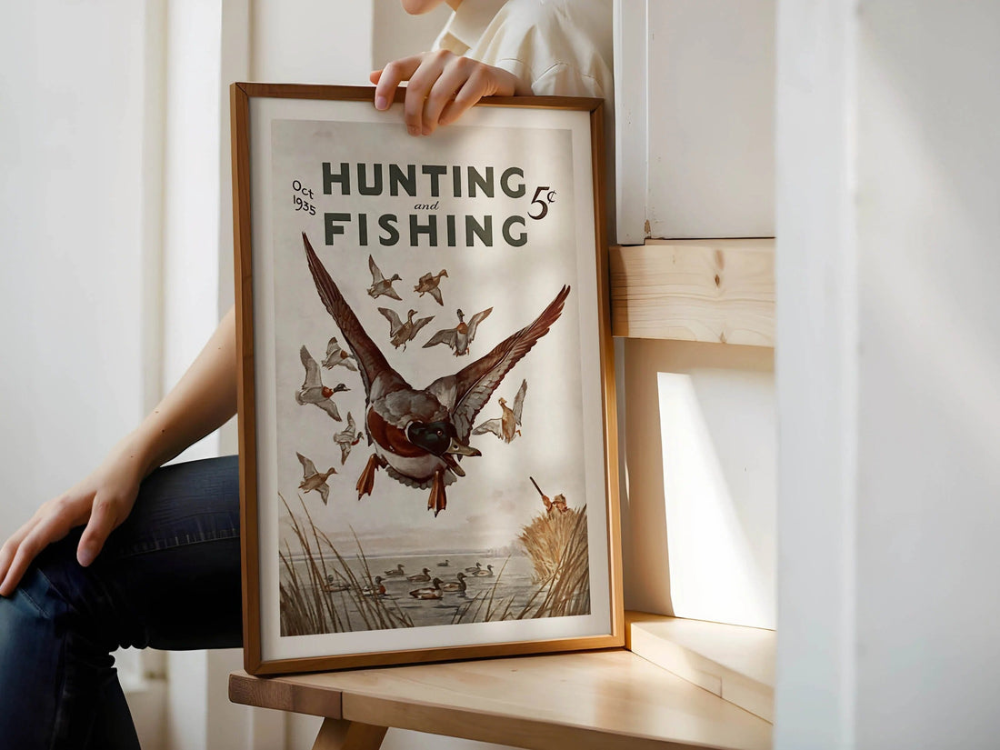 Hunting and Fishing Canvas Print - Ducks in the Sky Perfect Gift for Hunters, Dads & Outdoor Adventurers