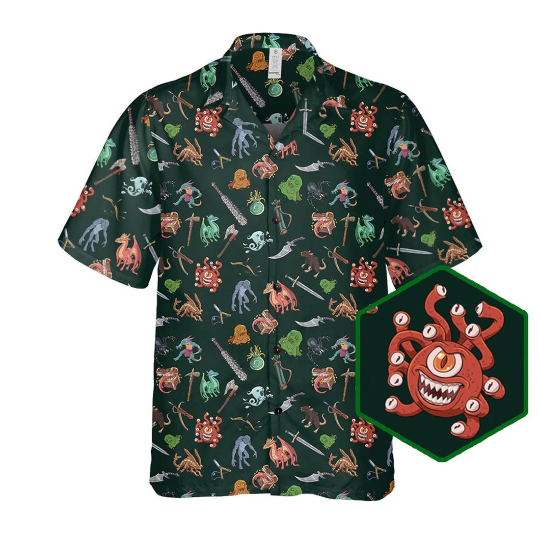 Fantasy Creature Hawaiian Shirt, RPG Monster Gamer Aloha Shirt