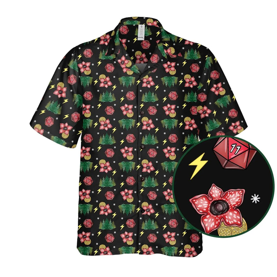 Fantasy Dice Hawaiian Shirt, Forest Magic RPG Gamer Aloha Shirt