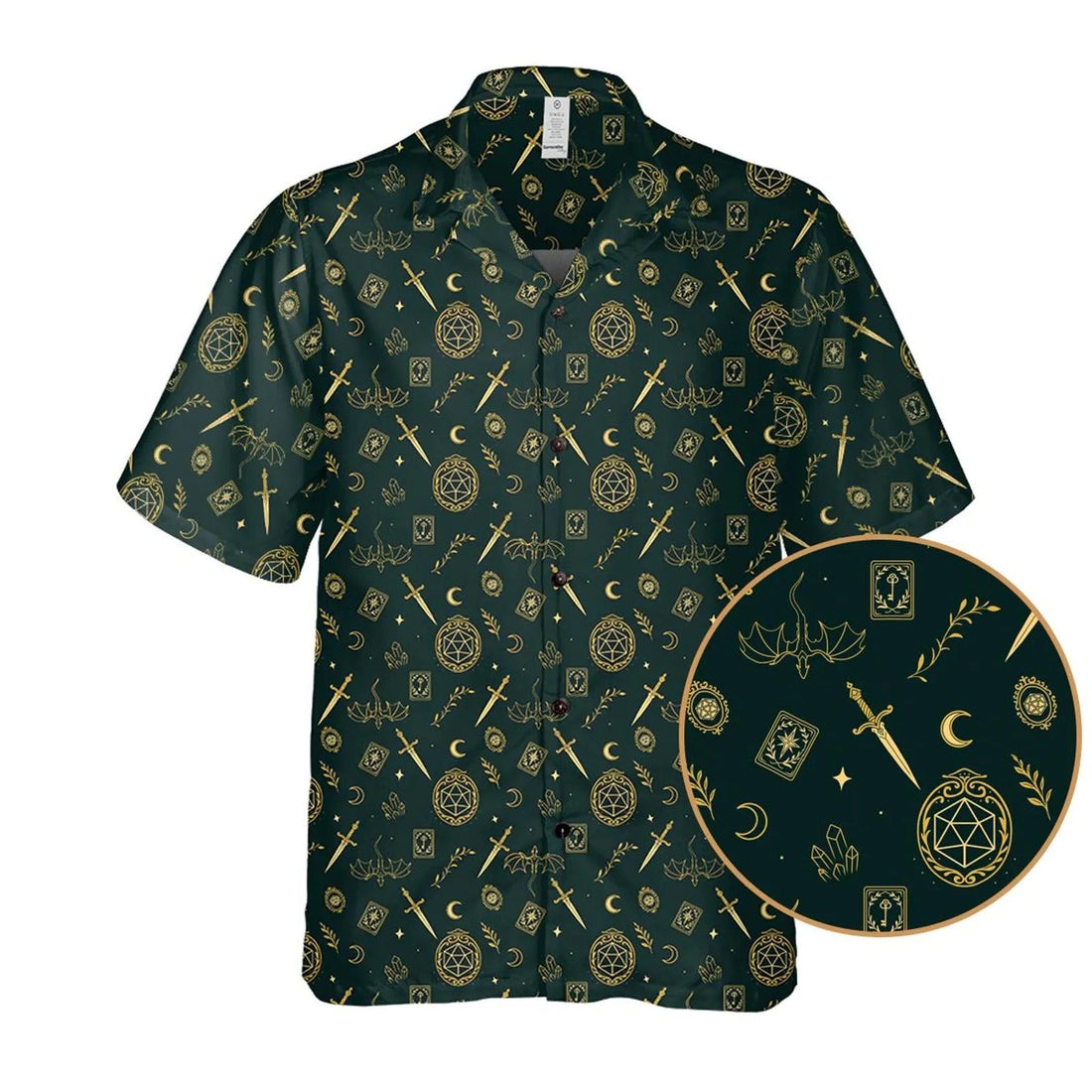 Dark Fantasy Hawaiian Shirt, Mystic Occult Aloha Shirt, Witchy Style Shirt
