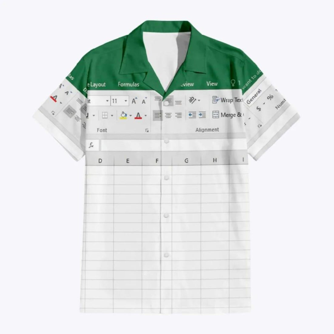 Excel Hawaiian Shirt, Funny Office Spreadsheet Aloha Shirt, Geek Work Humor Shirt