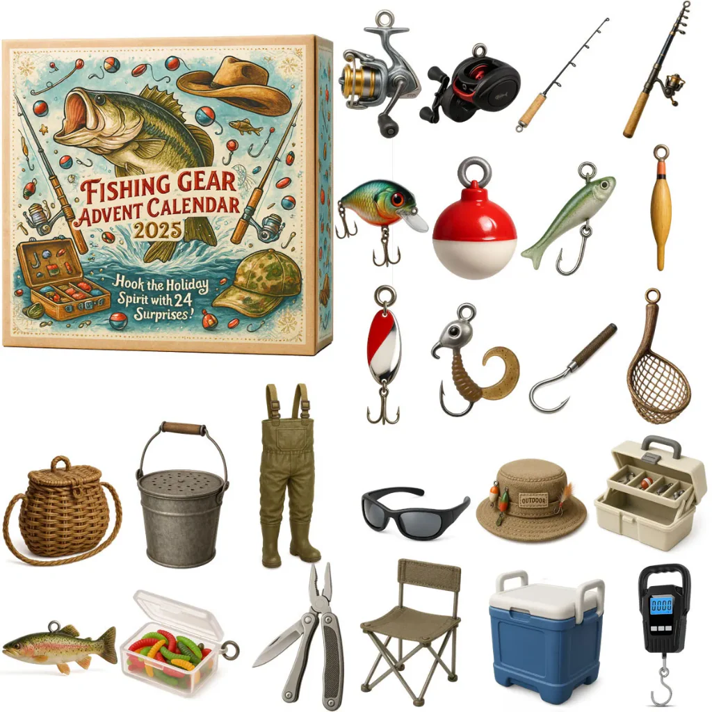 Fishing Gear Advent Calendar, 2025 Advent Calendar, Christmas Countdow Calendar