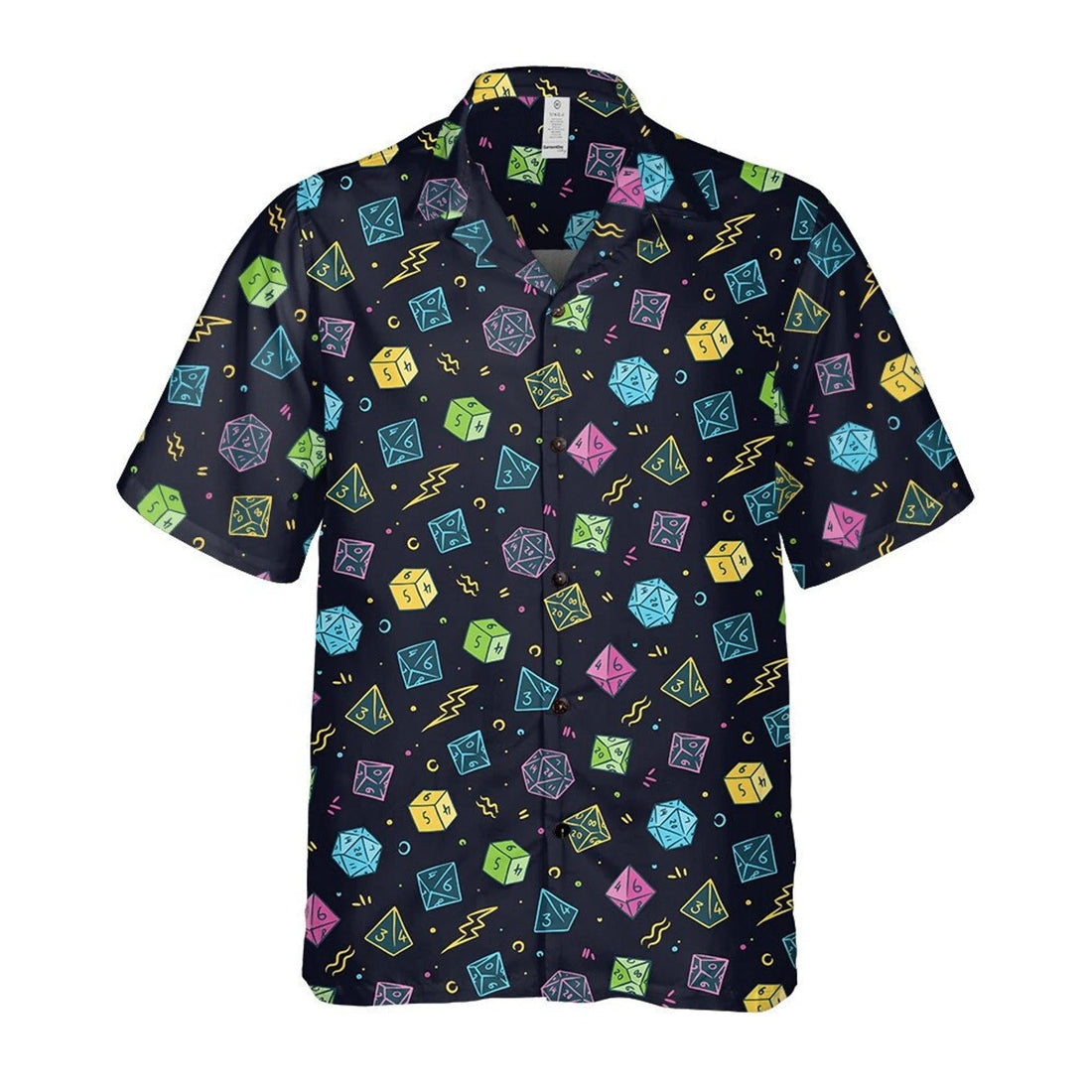 Colorful Dice Hawaiian Shirt, Fantasy RPG Gamer Aloha Shirt
