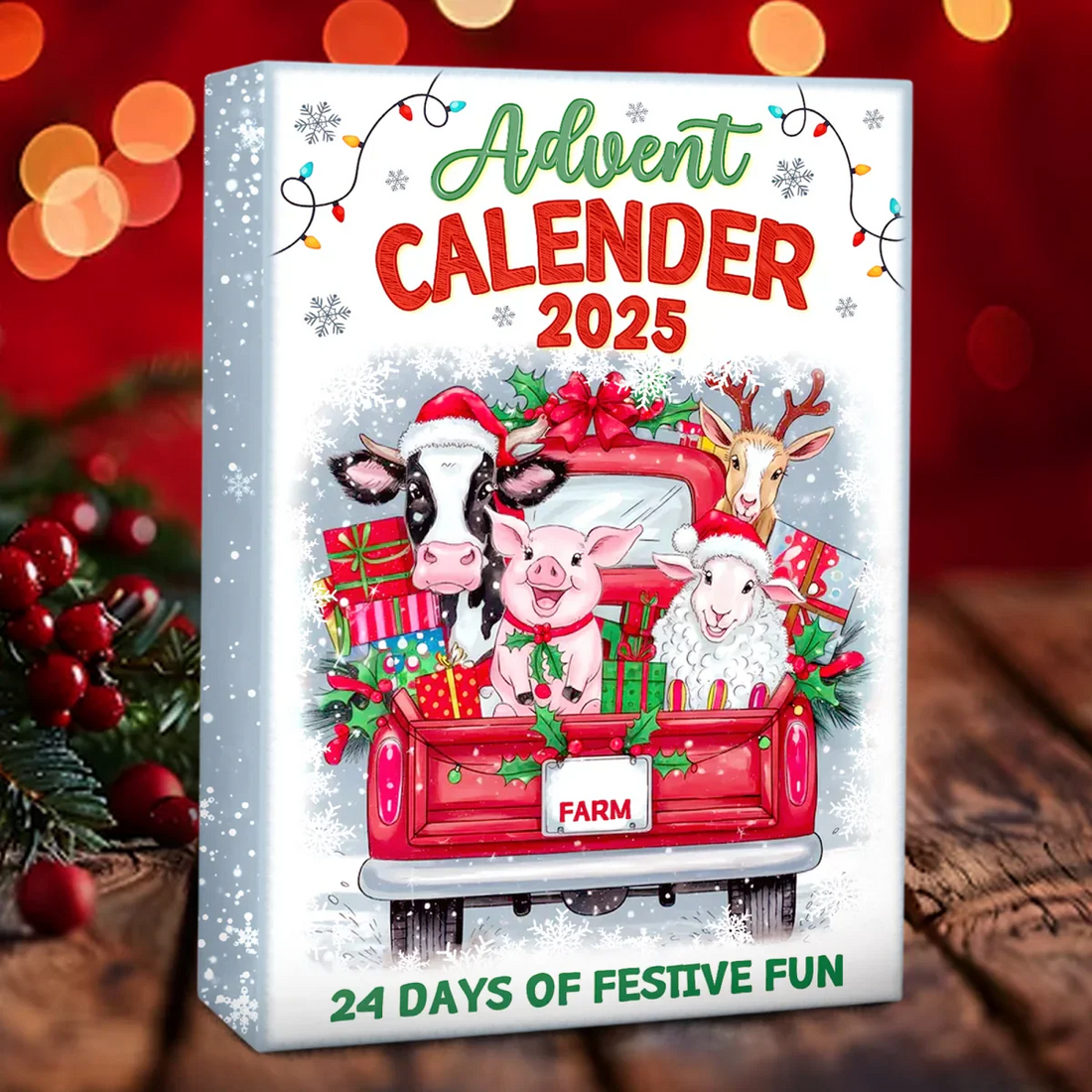 Funny Farm Ornament Advent Calendar, 2025 Advent Calendar, Christmas Countdow Calendar