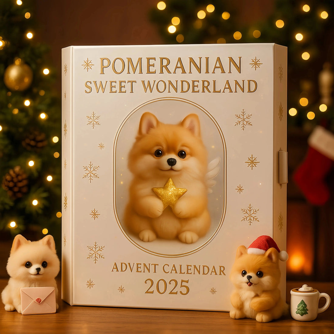 Pomeranian Sweet Wonderland Advent Calendar 2025, Advent Ornaments, Christmas Countdow Calendar