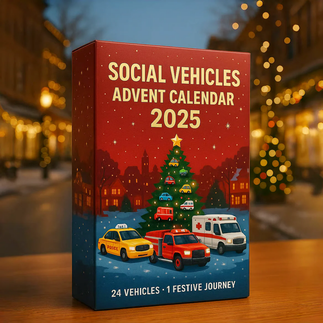 Social Vehicles Ornament Advent Calendar, 2025 Advent Calendar, Christmas Countdow Calendar