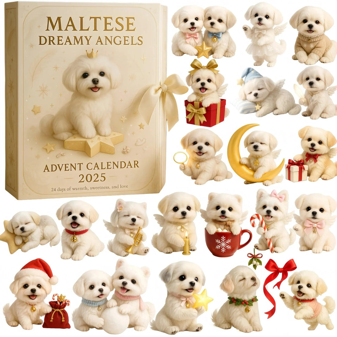 Maltese Dreamy Angels Advent Calendar, 2025 Advent Calendar, Christmas Countdow Calendar