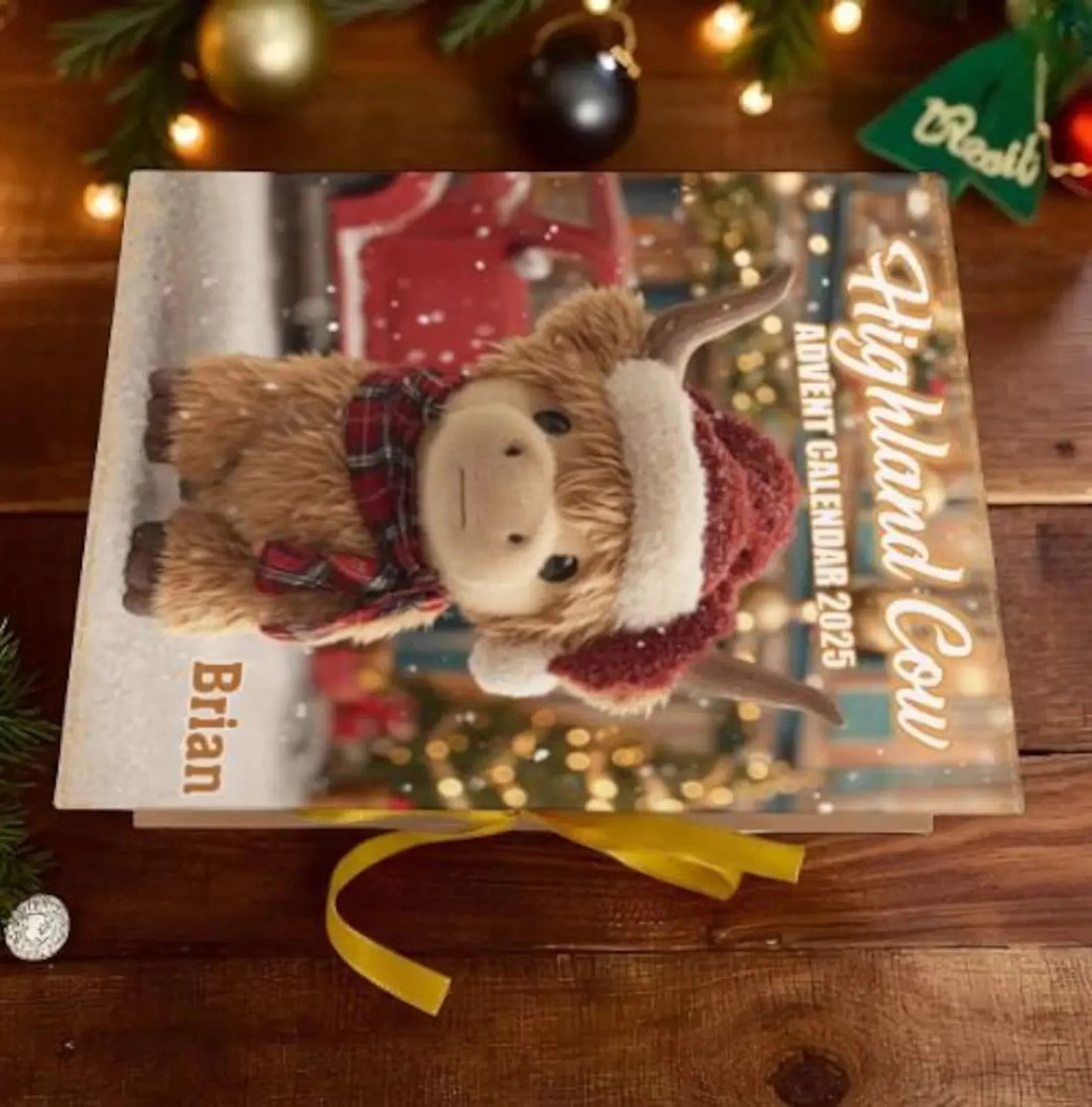 Highland Cow Ornament Advent Calendar, 2025 Advent Calendar, Christmas Countdow Calendar