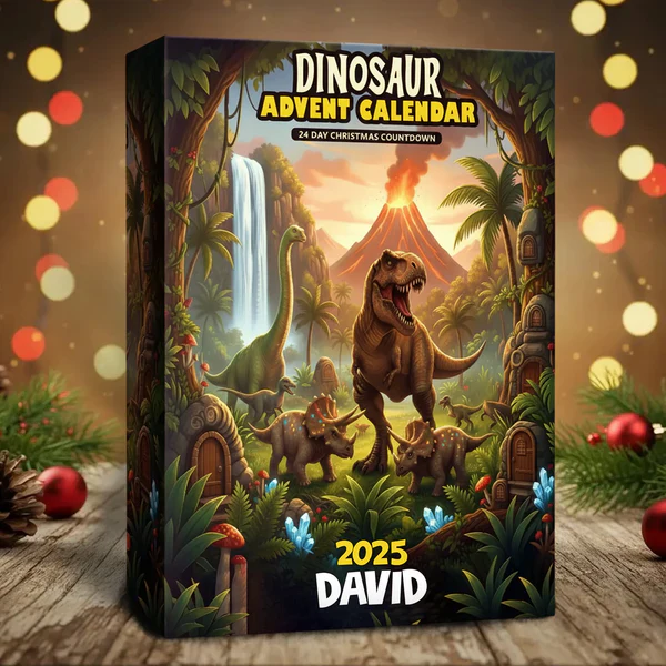 Cute Dinosaur Ornament Advent Calendar, Advent Ornaments, 2025 Advent Ornaments, Christmas Countdow Calendar
