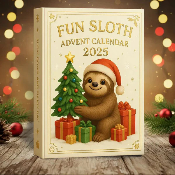 Funny Sloth Ornament Advent Calendar, 2025 Advent Calendar, Christmas Countdow Calendar