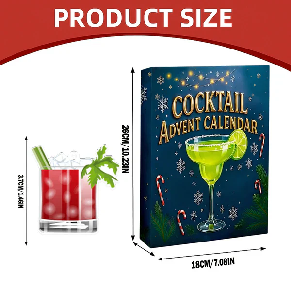 Festive Cocktail Ornament Advent Calendar, 2025 Advent Calendar, Christmas Countdow Calendar