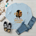 A light blue long sleeve t-shirt with the 