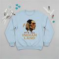A light blue sweatshirt with the 