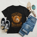 A black t-shirt showcasing the 